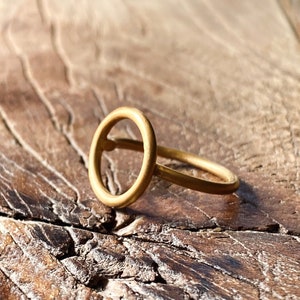 Gold open circle ring, Infinity ring, Dainty delicate ring, Skinny circle ring, Gold vermeil sterling silver ring, Infinity ring