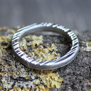 Sterling silver band, Unique stacking ring