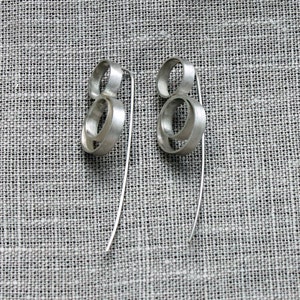 Etsy Pick, Minimalist sterling silver edgy earrings, Geometric earrings image 3