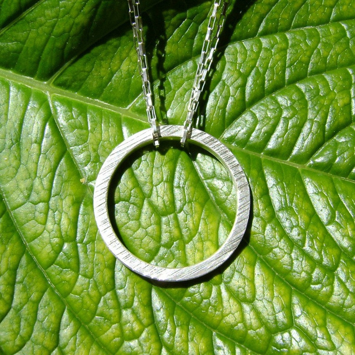 Sterling silver minimalist necklace Eternity silver necklace Etsy