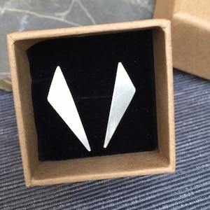 Sterling silver triangle ear climber earrings for woman