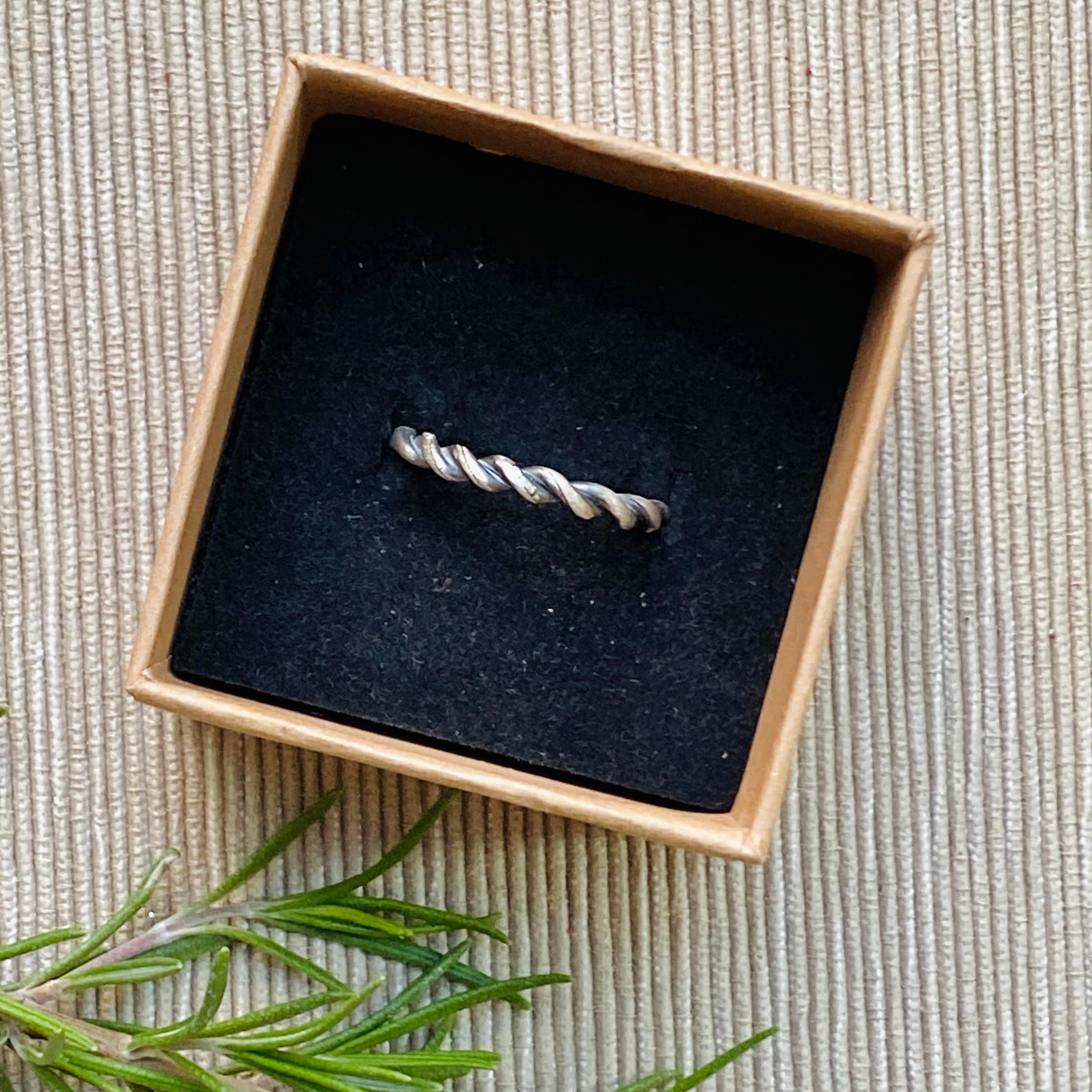 Twisted Wire Rings Sterling Silver Stacking Ring Set: Handmade Twig & Twisted Wire Rings ...