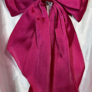 Große Vintage Haarschleife Clip | Französische Tailschleife für Damen & Mädchen | Elegantes Hochzeit, Party, lässiges Haar Accessoire