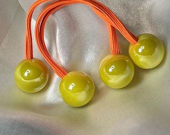 Colorful Elastic Hair Bands | Bead Decoration Ponytail  display picture 3