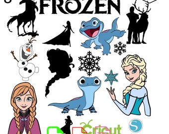 FROZEN SVG Bundle, FROZEN Svg files for Cricut, Frozen Clipart, Princess Svg, Olaf Svg, Elsa Svg, Anna Svg