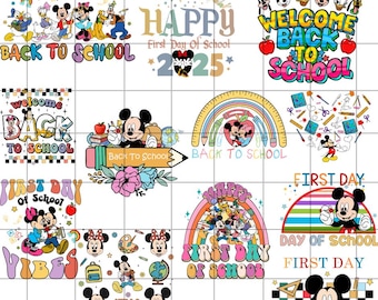 Mickey Back To School Png Bundle, Cute Mouse School Digital Image, Disney Grade Clipart