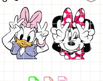 Minnie and Daisy Friend Svg Bundle Digital File, layered digital vector file, tumbler svg, file for cricut,tshirt svg