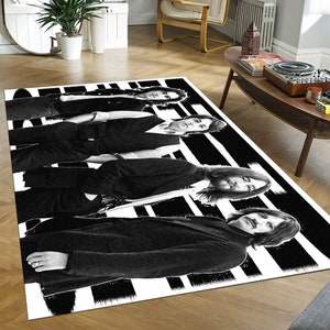 The Beatles Rug, British Rock Band The Beatles Rug, The Beatles Gift, For Living Room Rug, Fan Rug, Non Slip Rug, Popular Rug, Area Rug