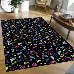 Arcade Room Rug, Arcade Rug, Arcade Carpet, Arcade Bar Rug, Arcade Decor, Bowling Alley Carpet, Abstract Area Rug, Lasertag rug, Popular Rug