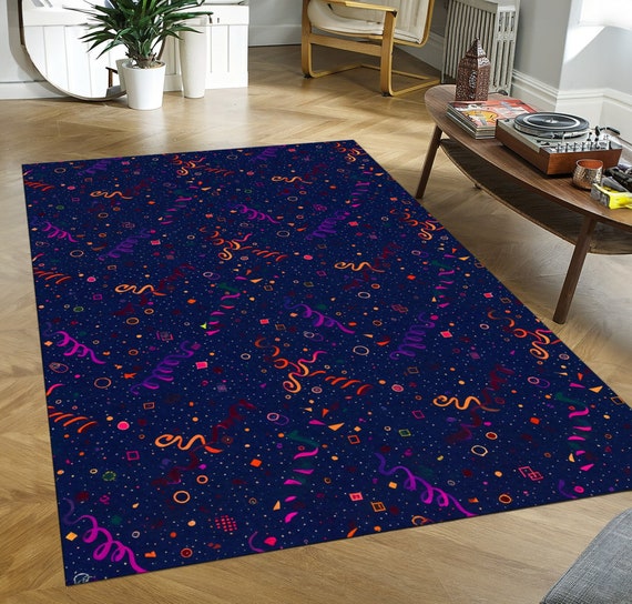 Colorful Arcade Rug: Abstract Confetti Design for Game Rooms - Etsy