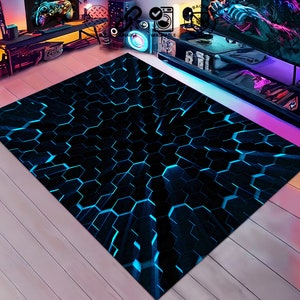 Gaming Room Rug, Gamer Style Rug, Geeky Rug, Computer Gift Rug, Personalized Gift Rug, Home Programmer Gift, Computer Room Rug, Retro Games