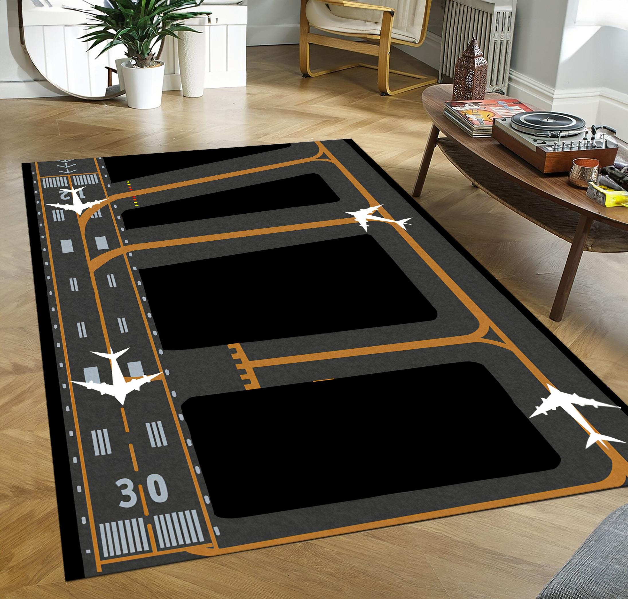 Airport Taxiway Runway 30 Top View Aviation Area Rug - Etsy
