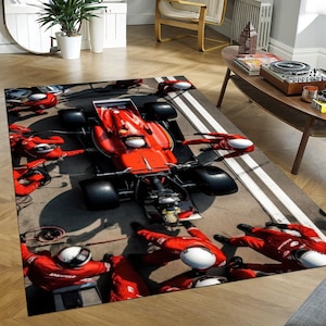 Charles Leclerc Rugs, Ferrari Formula 1 Rugs, F1 Charles Leclerc Rug, Entryway Rug, Pet Friendly Rug, Ferrari F1 Rug, F1 Racing Collectible