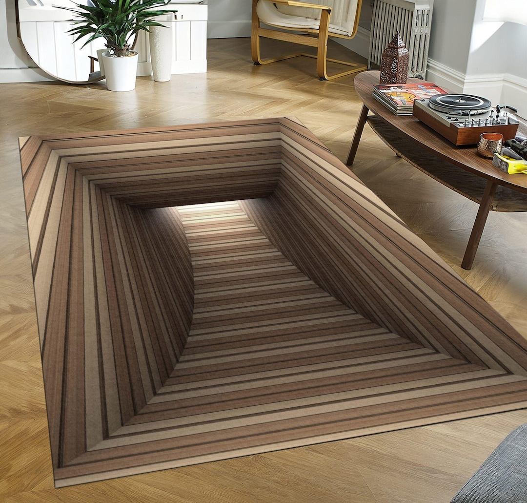 Deep Hole Rug, 3D Vortex Rug, Optical Illusion Printed Area Rug ...