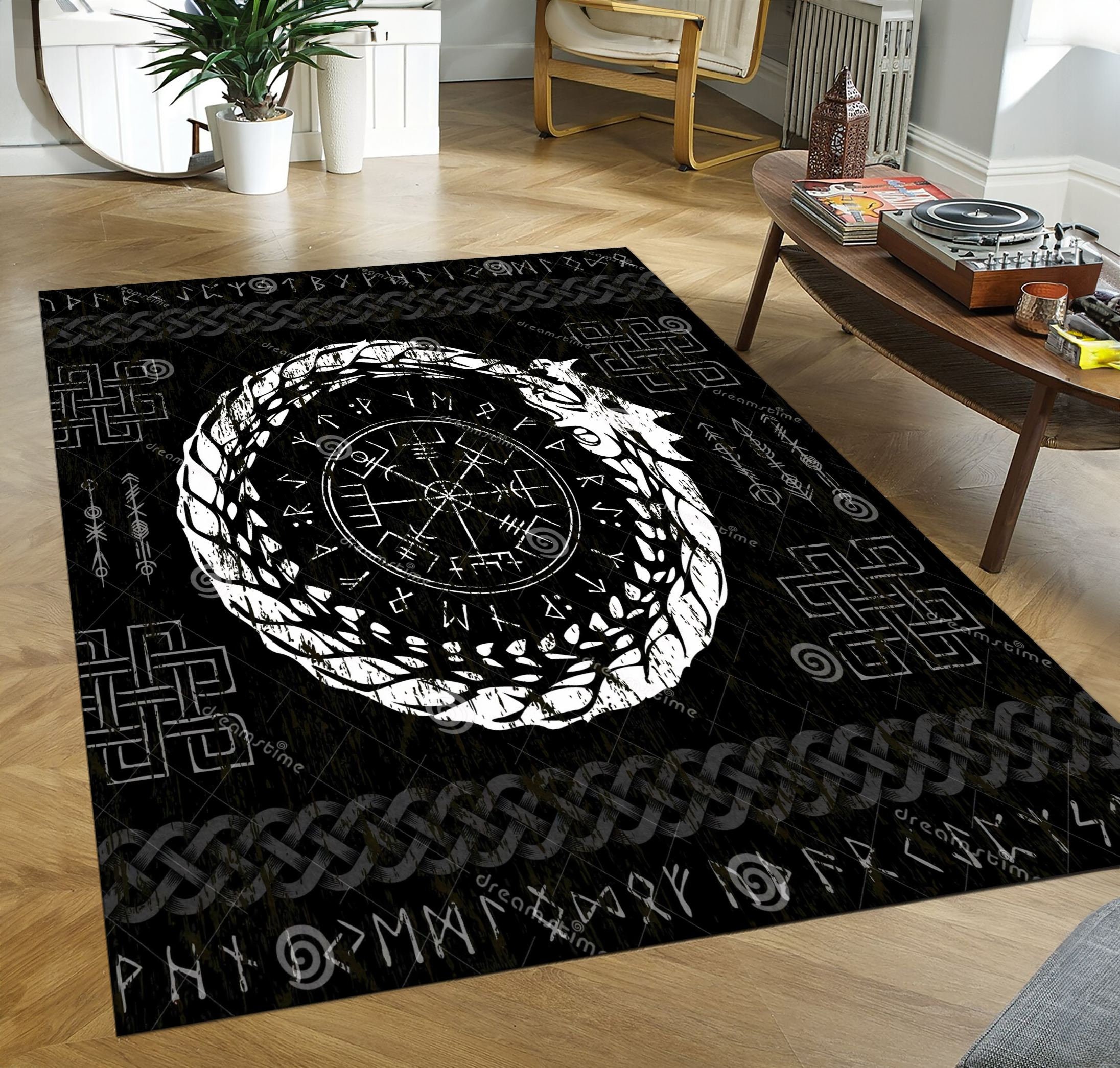 Scandinavian Decor Carpet, Norse Mythology Viking Decor Rug, Norse ...