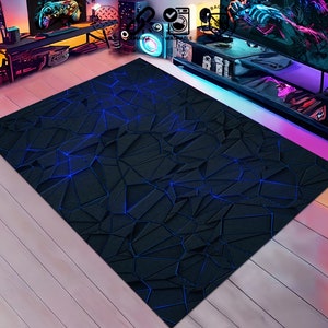 Gaming Room Rug, Retro Games, Computer Gift Rug, Computer Room Rug, Personalized Gift Rug, Geeky Rug, Gamer Style Rug, Home Programmer Gift