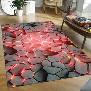 Gaming Room Rug, Computer Rug, Home Programmer Gift, Personalized Gift Rug, Retro Games, Geeky Rug, Gamer Style Rug, Computer Gift Rug