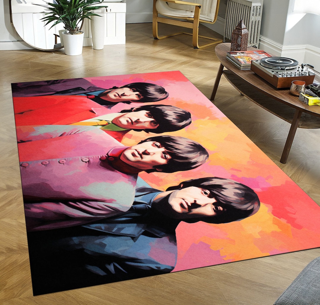 British Rock Band the Beatles Rug, the Beatles Rug, the Beatles Gift ...