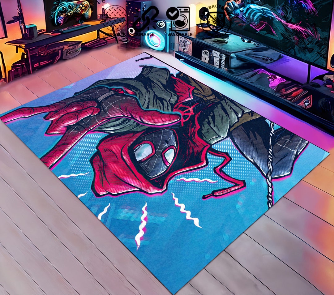 Spiderman Rug, Superhero Rug, Cartoon Rug, Spider Man Rug, Kids Room ...