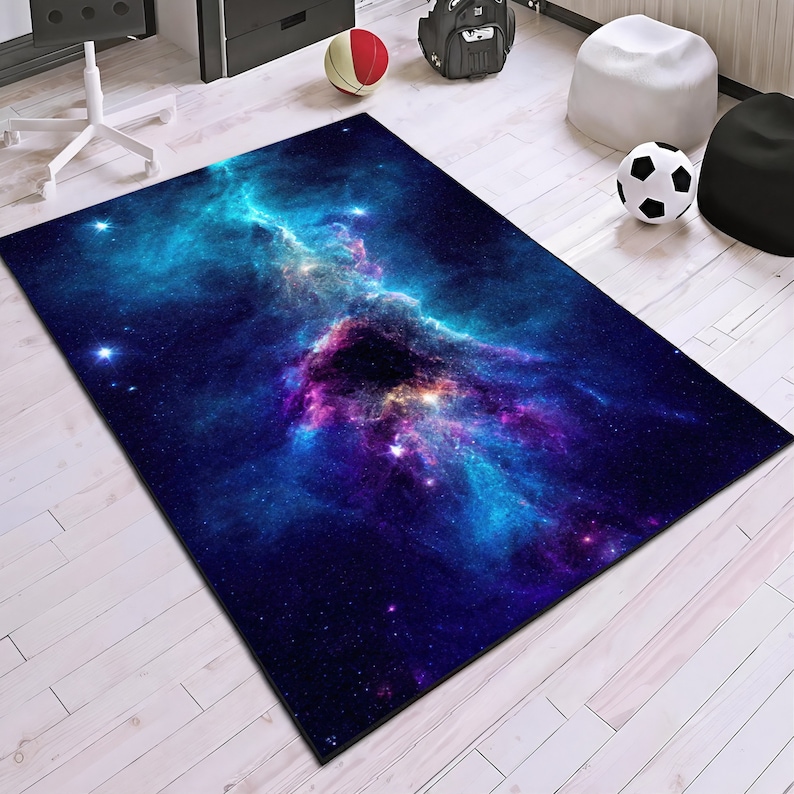 Galaxy Rug Texture Galaxy Rug: Starry Sky Space Decor (non-slip, Easy Clean) - Etsy Australia