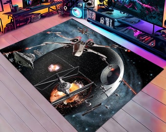 Millennium Falcon Rug: Star Wars Decor (Customizable, Non-Slip)