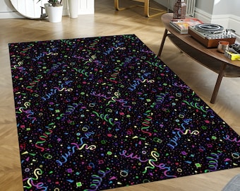 Arcade Carpet Rug: Retro Gamer Room Decor (Bowling Alley Style)