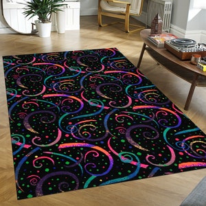 Arcade Rug, Arcade Carpet, Arcade Bar Rug,, Arcade Room Rug, Arcade Decor Bowling Alley Carpet, Abstract Area Rug, Lasertag rug