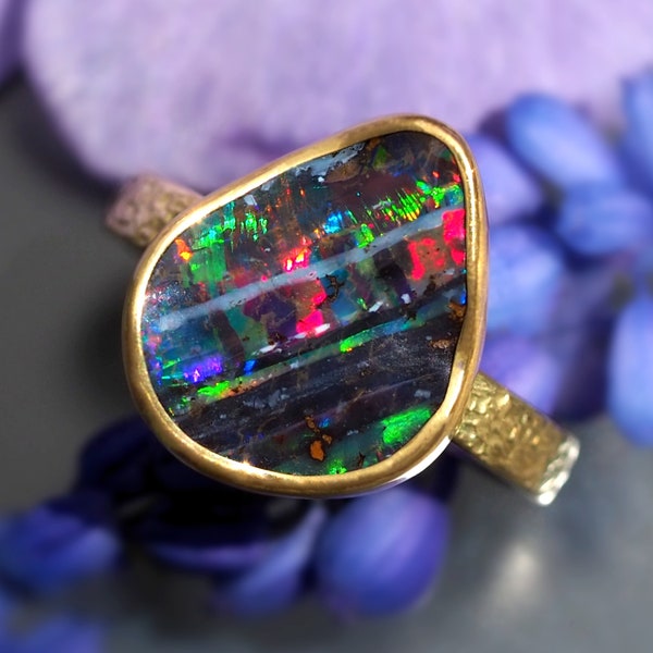 Australian Opal Ring - Etsy