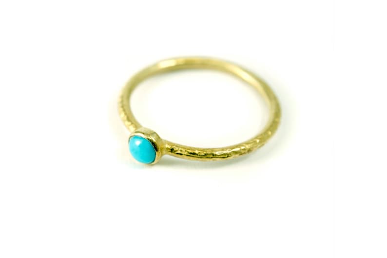 9ct Gold and Turquoise Stacking Ring - Etsy