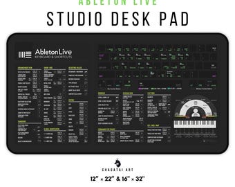 The Ultimate Ableton Live Desk Mat Music Producers MousePad midi wWorkflow Mat DAW Shortcuts Electronic Studio Gear Mixing Engineer Desk Mat