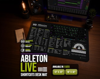 The Ultimate Ableton Live Desk Mat Music Producers MousePad midi Workflow Mat DAW Shortcuts Electronic Studio Gear Mixing Engineer Desk Mat