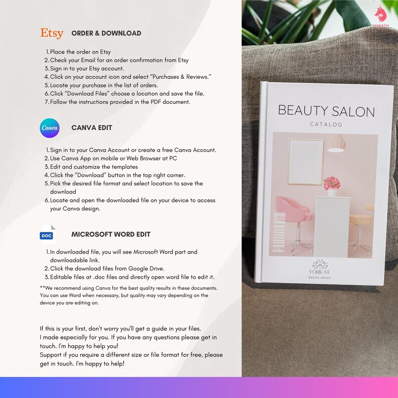 Editable Beauty Salon Essential Kit Beauty Services Esthetician Salon