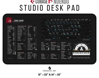 Cubase Shortcuts Nuendo DeskMat Music Production Desk Mat, DeskMat for DAW users., Perfect for Producers and Musicians Audio Mixing Tools