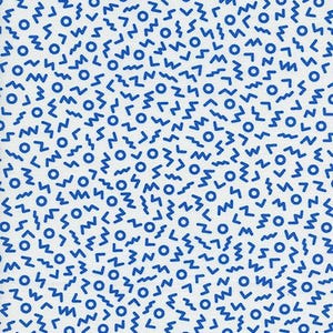 OOP Cotton and Steel (C+S) Snap to Grid Ziggy in blue by the FQ