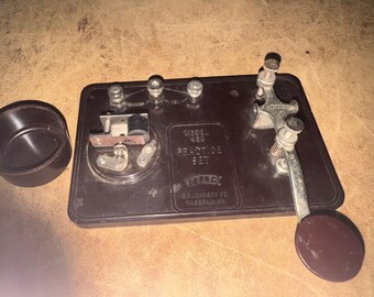 Vintage Telegraph Key Morse Code Practice Device Antique Communication ...