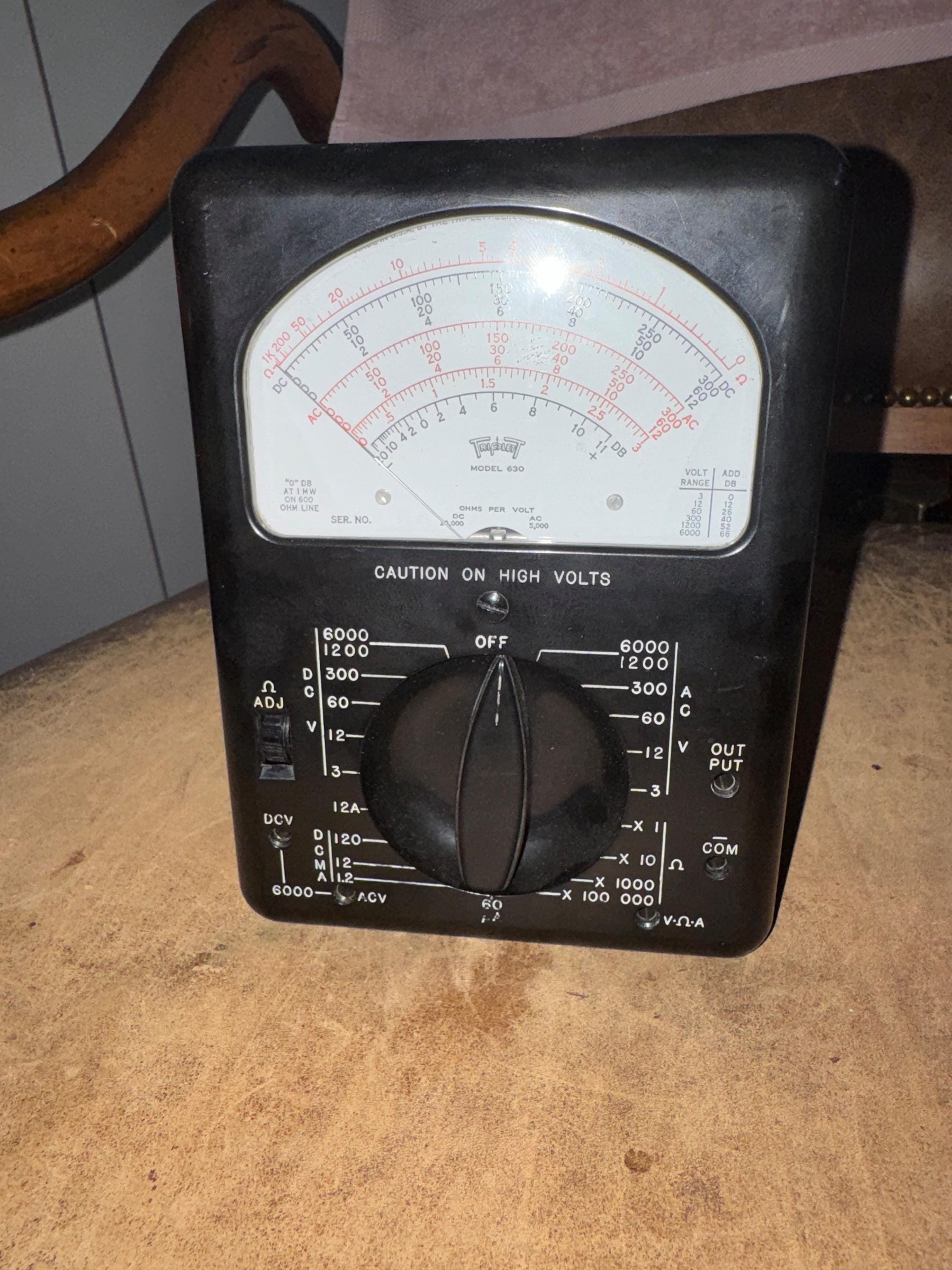 Vintage Volt Meter - Etsy