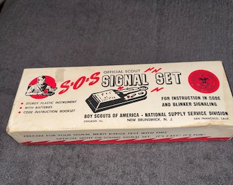 Morse Code telegraph Practice set blinker signaling ham radio boy scouts s-o-s