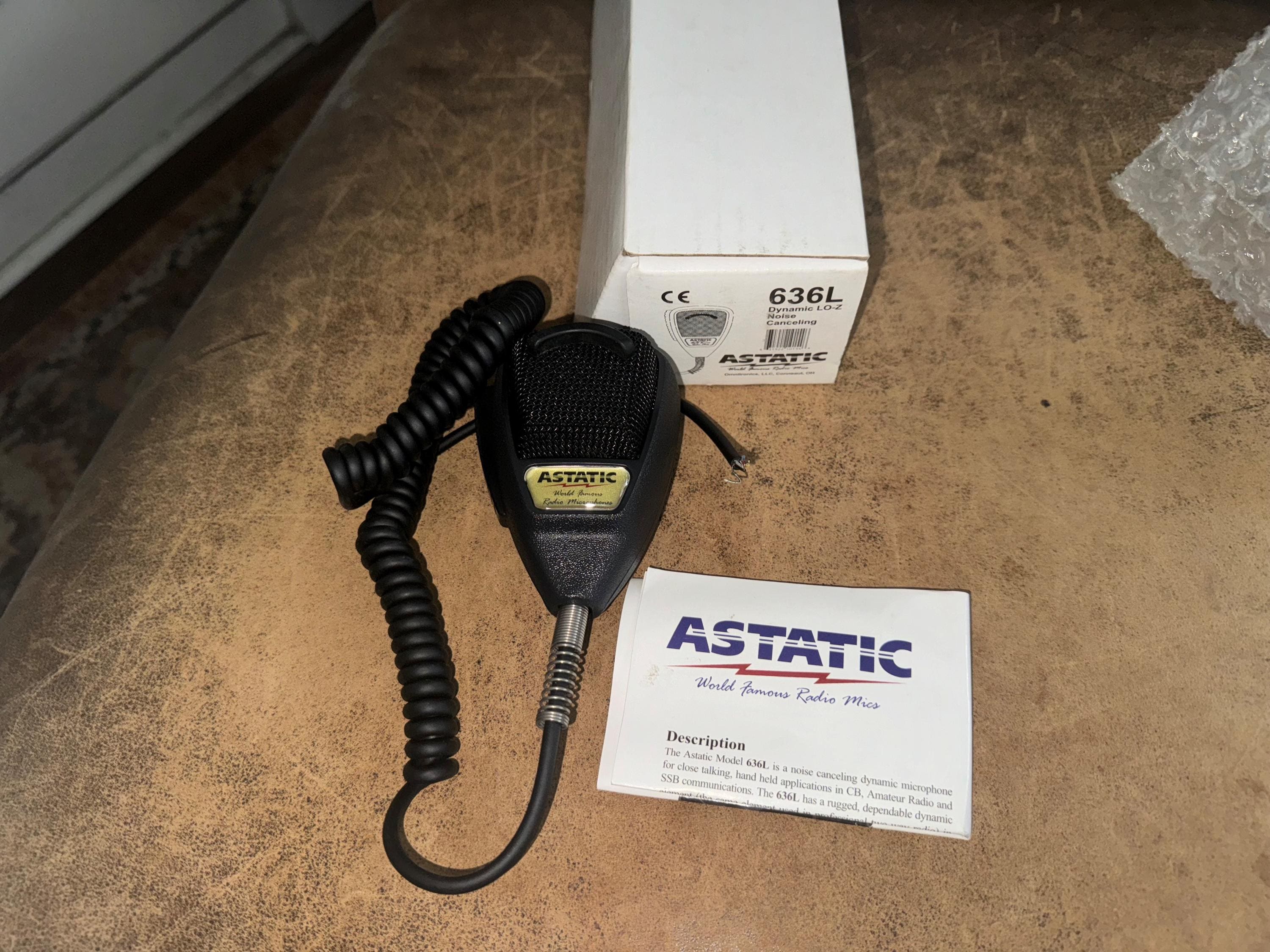 Astatic 302-10187 Microphone Antibruit 4 Broches Chromé – CB Truck & Radio, Son Clair, Boîtier Robuste