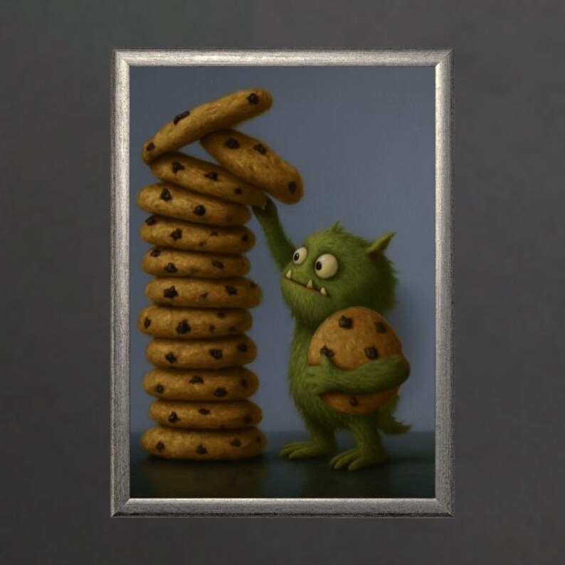 Cookie Monster Art Print ,cute Creature Nursery Art,digital Download - Etsy
