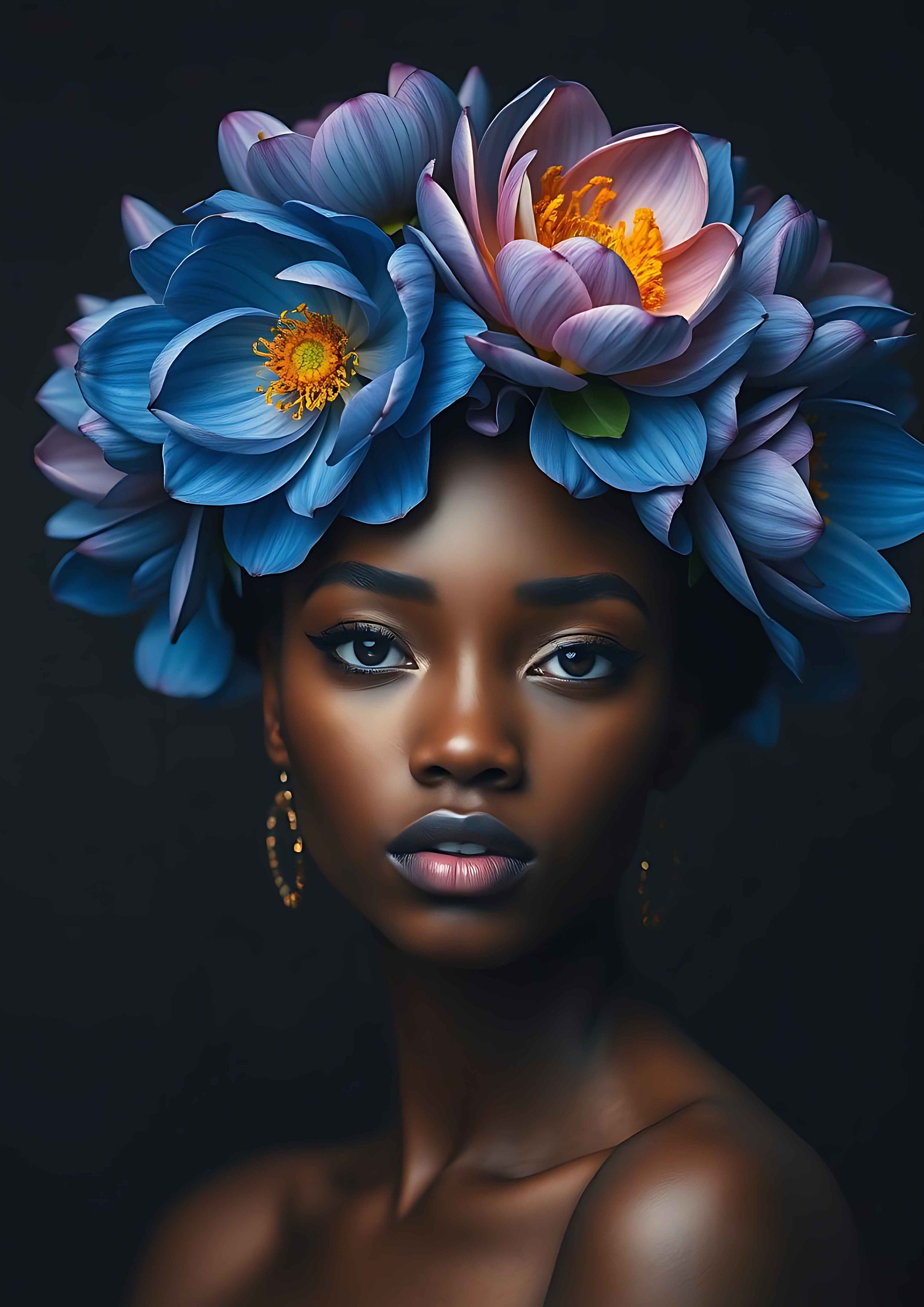 Black Woman Wall Art African Portrait Black Art Print Black Woman Art black-woman-wall-art-african-portrait-black-art-print-black-woman-art