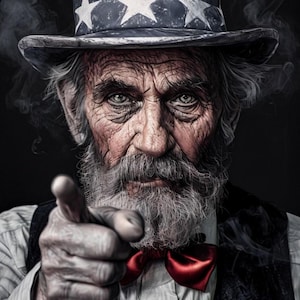 Uncle Sam Digital Print | Patriotic American Wall Art | Iconic Figure Home Decor; Digital Download