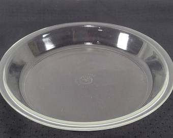 Plato para tarta PYREX USA vintage n.° 210, de vidrio transparente, 25,4 cm (10 pulgadas)