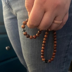Pulsera Komboskini de palisandro hecha a mano: Cuerda de oración ortodoxa