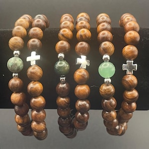 Komboskini de palisandro hecho a mano por encargo: pulsera de cuerda de oración ortodoxa
