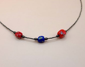 Vintage glass beaded necklace