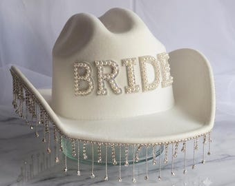 Bride Cowboy-With Rhinestone Tassel -Perfect for Hen Dos, Parties, Bride Gift, Birthdays