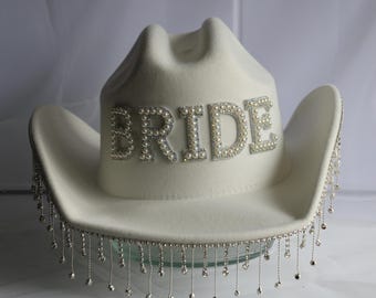 Bride Cowboy-With Rhinestone Tassel -Perfect for Hen Dos, Parties, Bride Gift, Birthdays