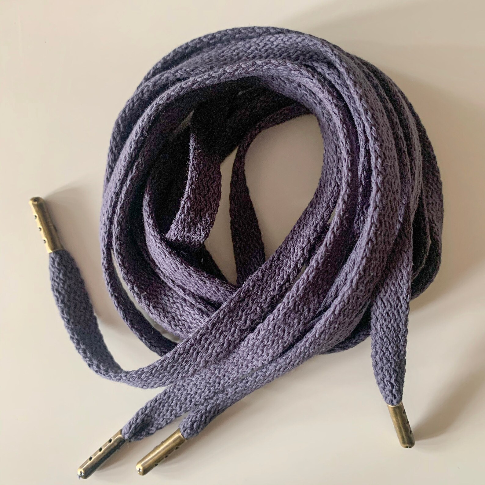 Denim Blue Shoelaces W/metal Tips Etsy