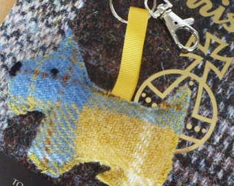 Harris Tweed Scottie Dog Keyring