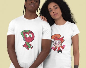 Funny couple shirts,cartoon tshirts,anniversary gifts,graphic tee.
